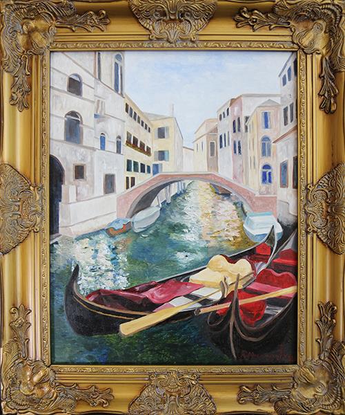 oil painting of the famous Venice canals